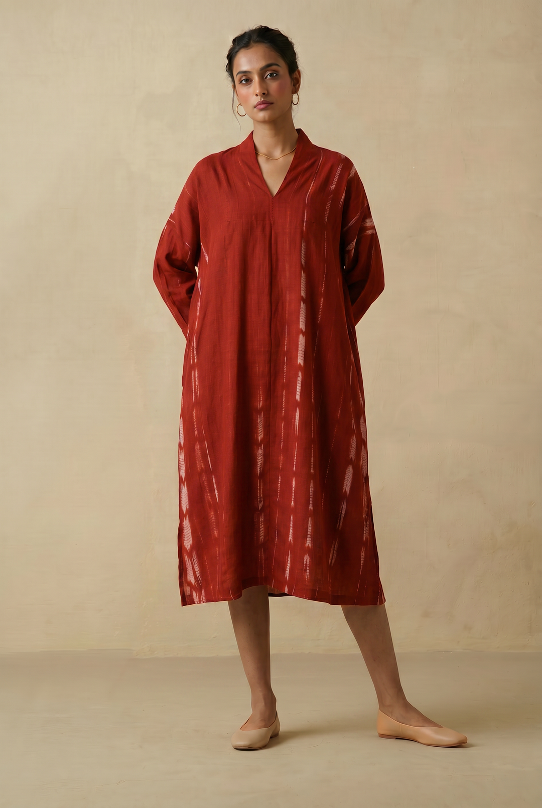 Saffron Shibori Cotton Silk Tunic