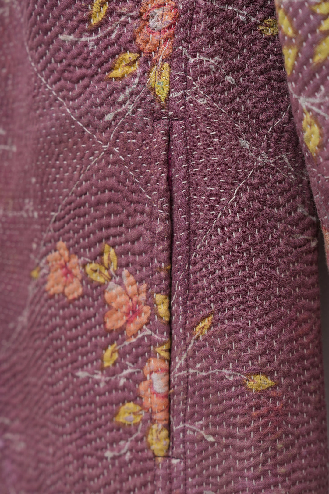 Purple Vintage Cotton Kantha Jacket