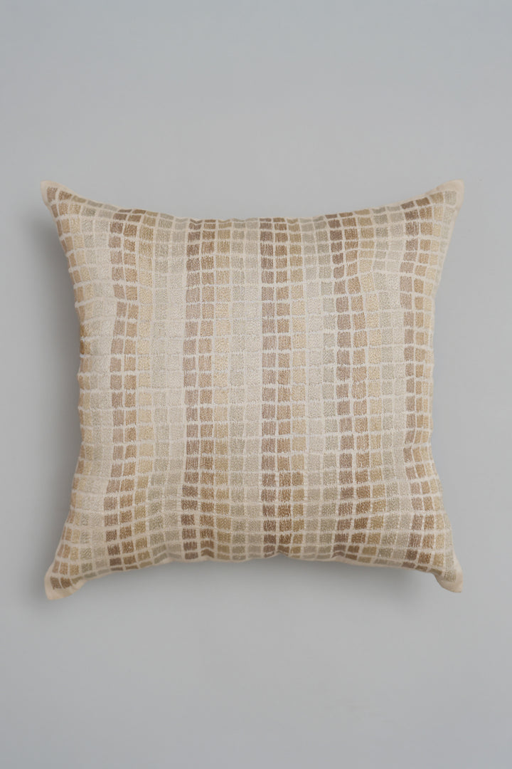 Natural Embroidered Cushion Cover
