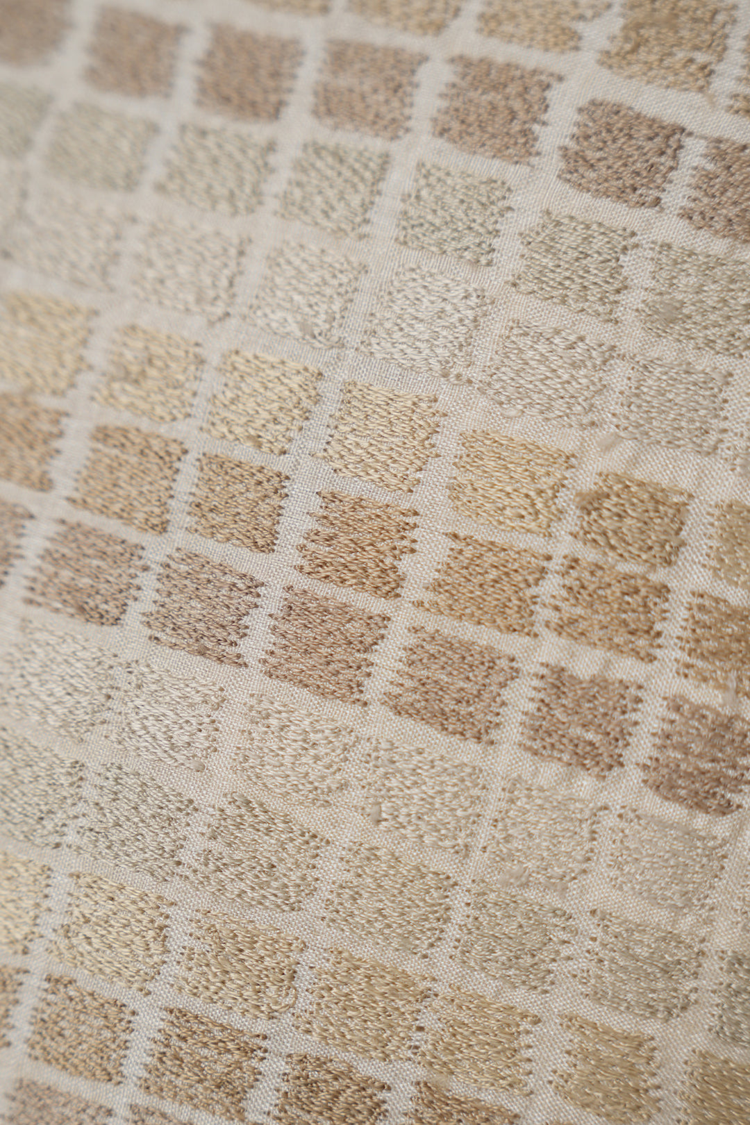 Natural Embroidered Cushion Cover