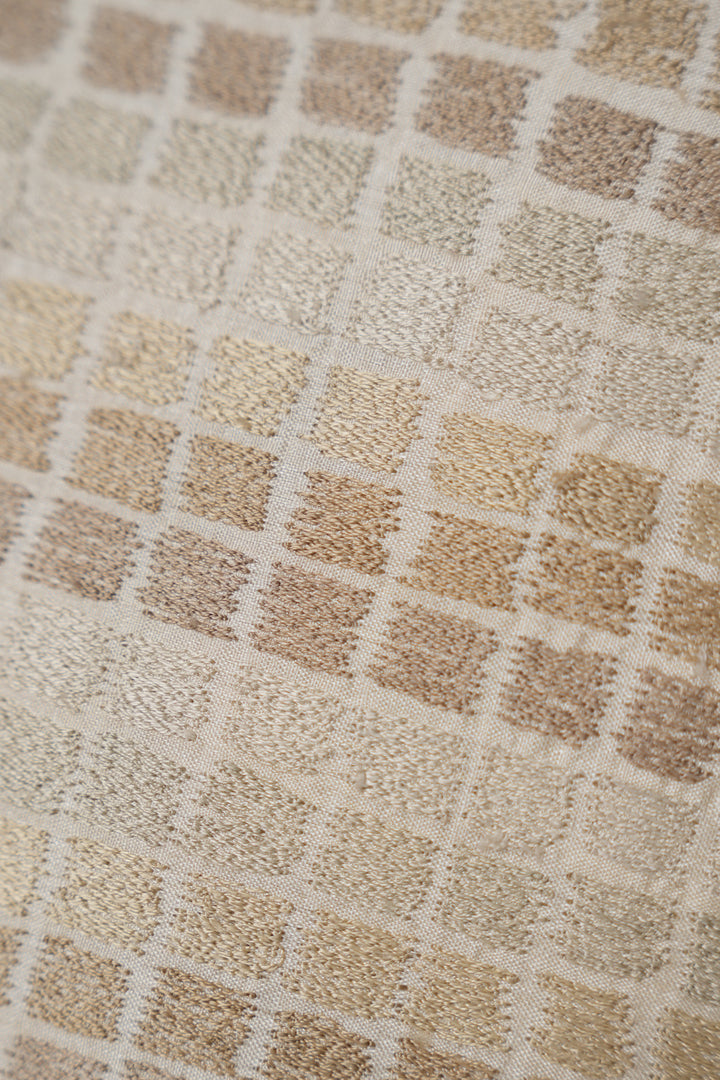 Natural Embroidered Cushion Cover