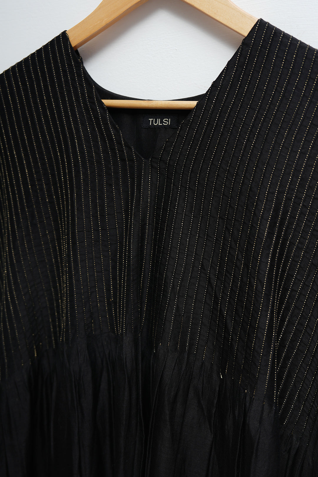 Noir Gold Pintuck Dress