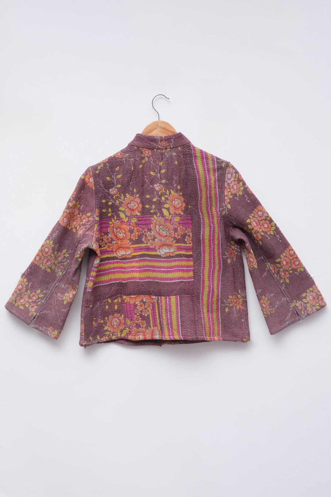 Purple Vintage Cotton Kantha Jacket