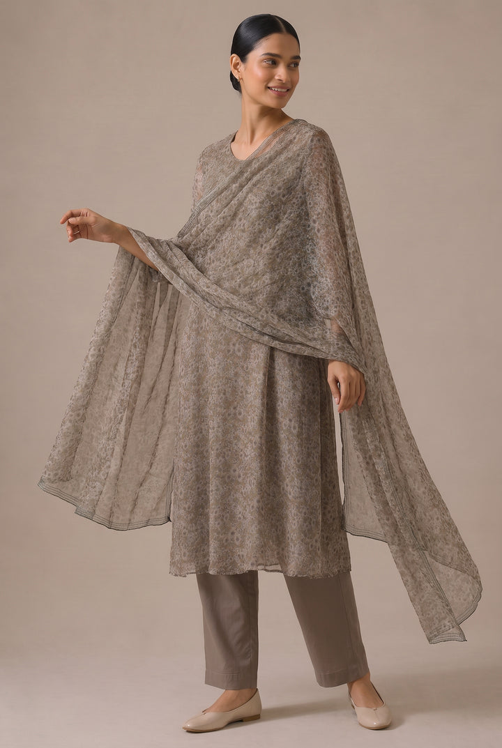 Veg Chiffon Printed Dupatta