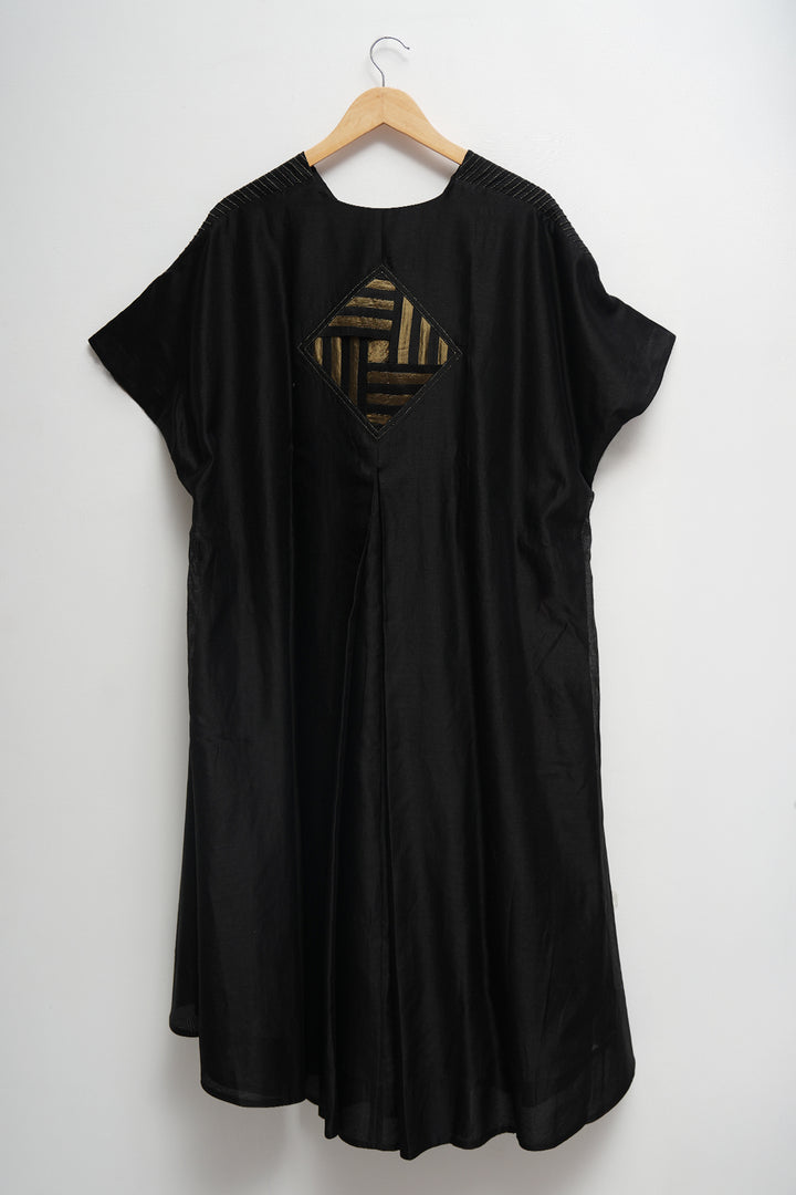 Noir Gold Pintuck Dress
