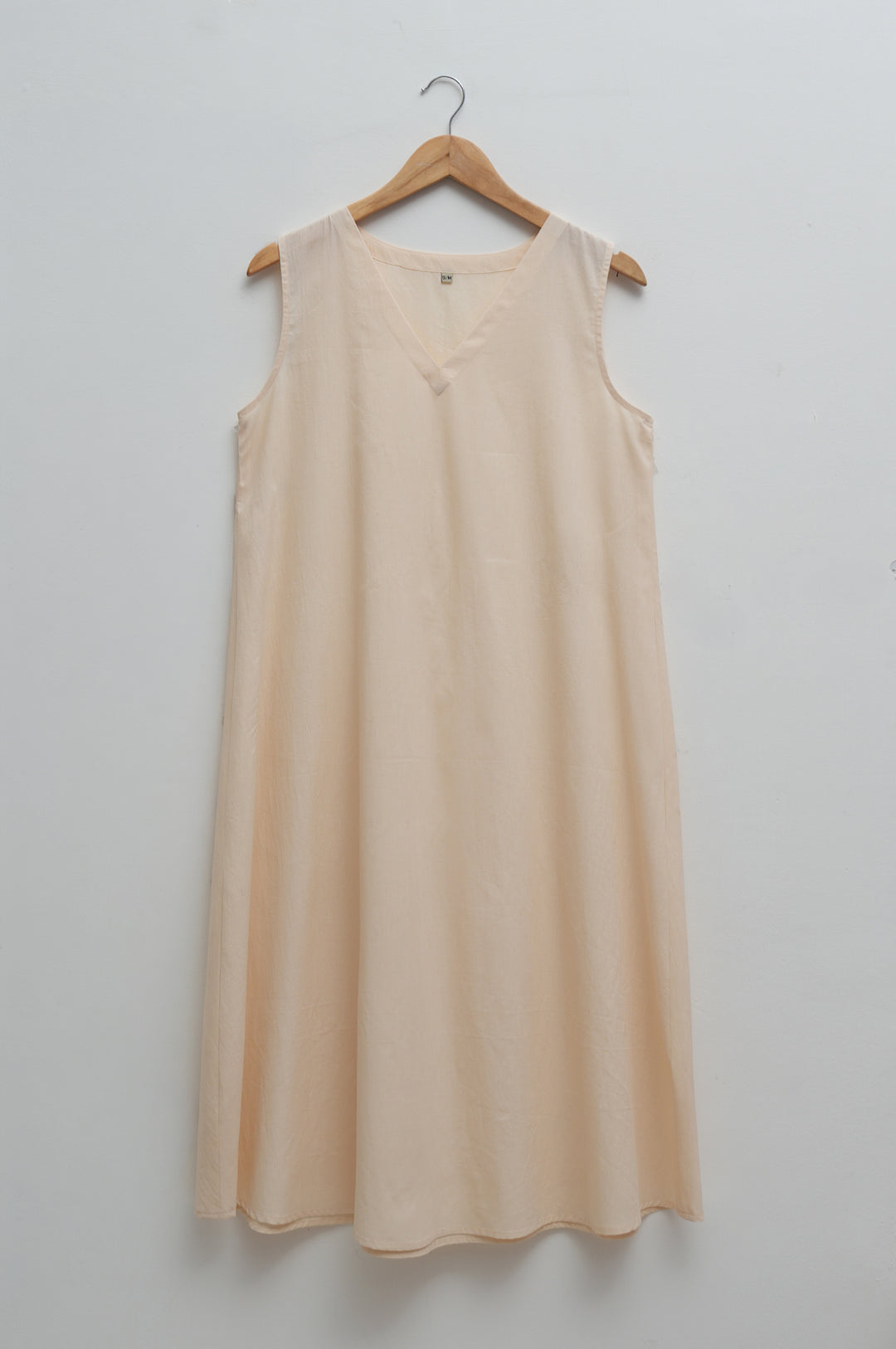 Cream Printed Chanderi Dress