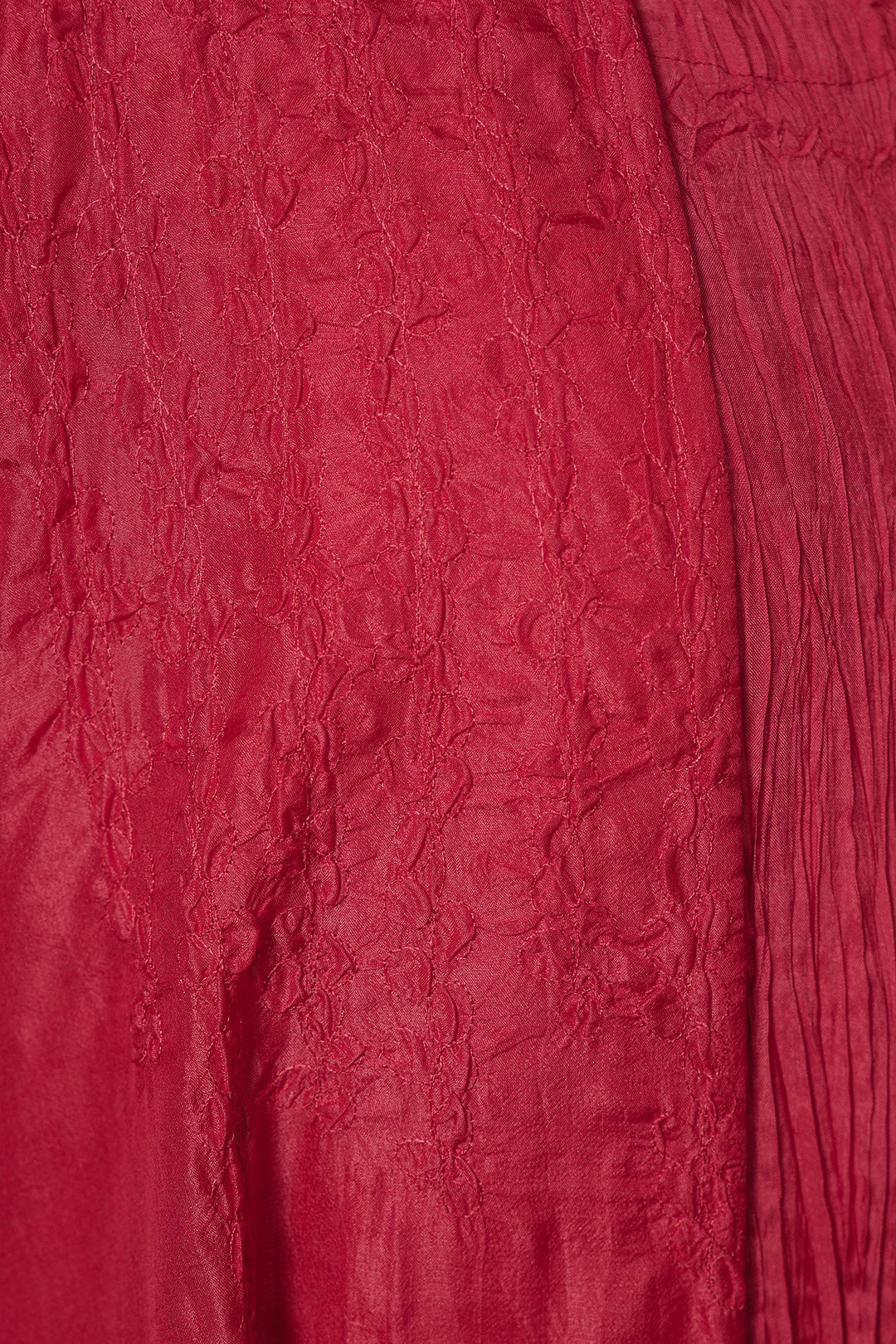 Pink Silk Embroidered Jacket with Crinkle Slip