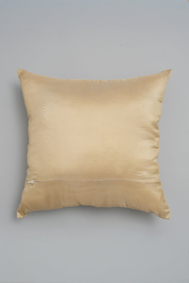 Natural Embroidered Cushion Cover