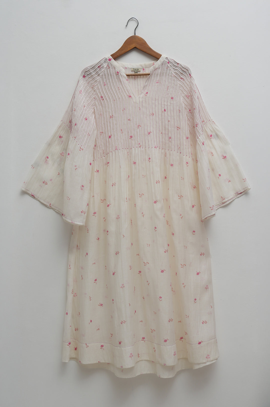 Blush Bloom Printed Chanderi Dress