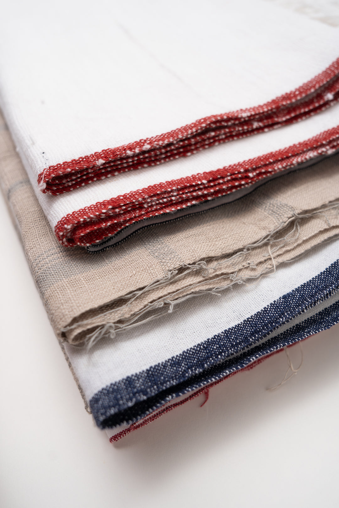 Handwoven Cotton Towel with Signature Red Selvedge