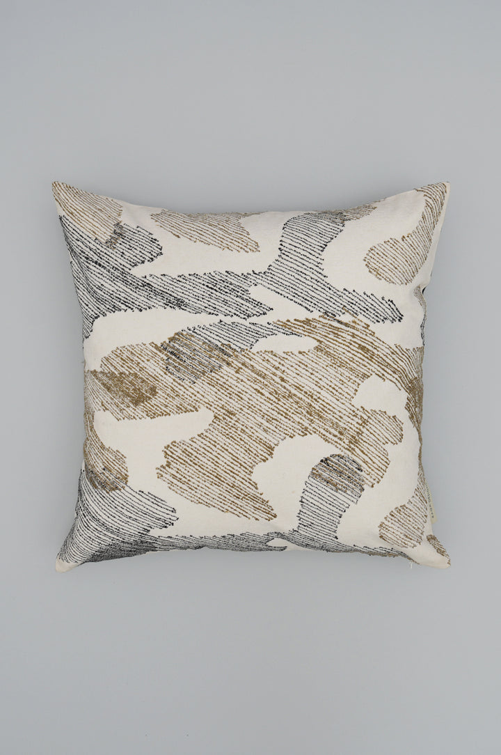 Abstract Embroidered Cushion Cover