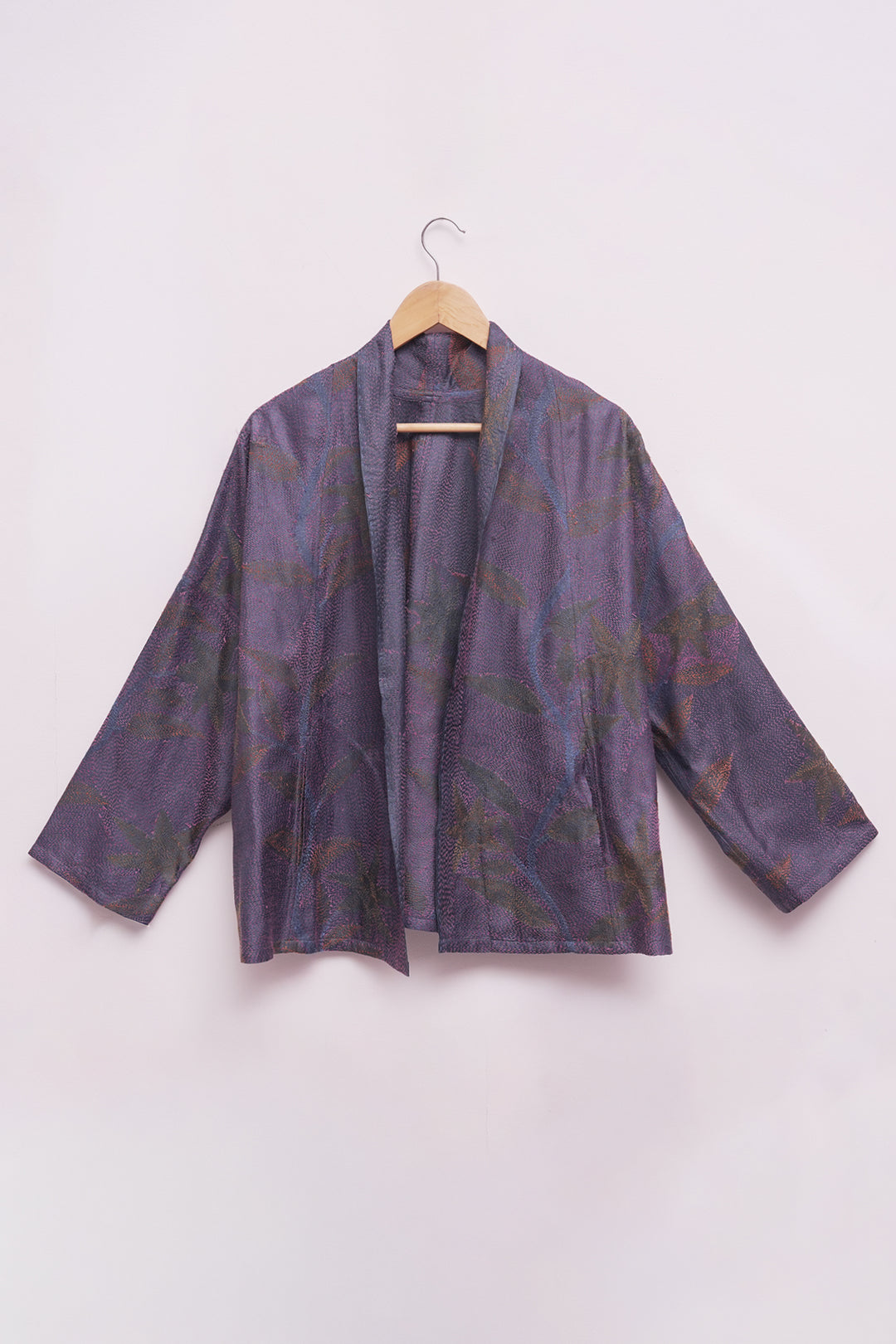 Multicolor Silk Kantha Overlay