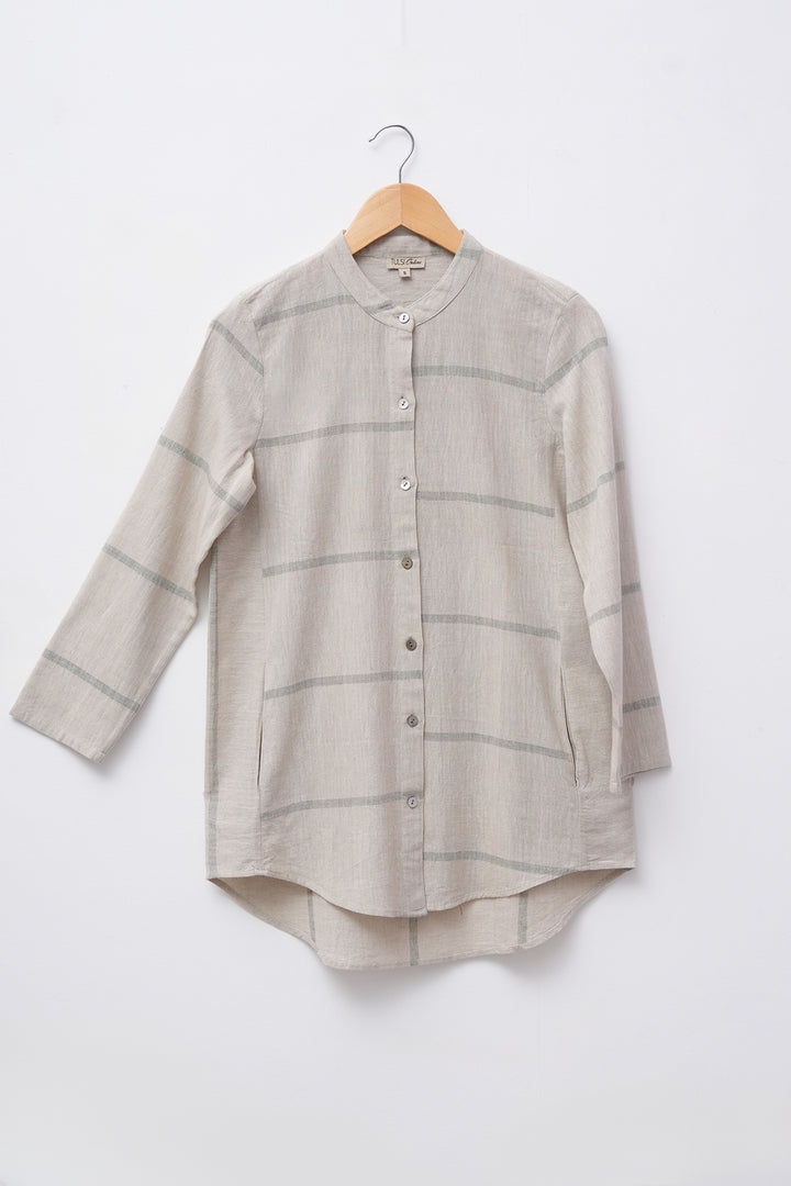 Beige Woven Khadi Shirt