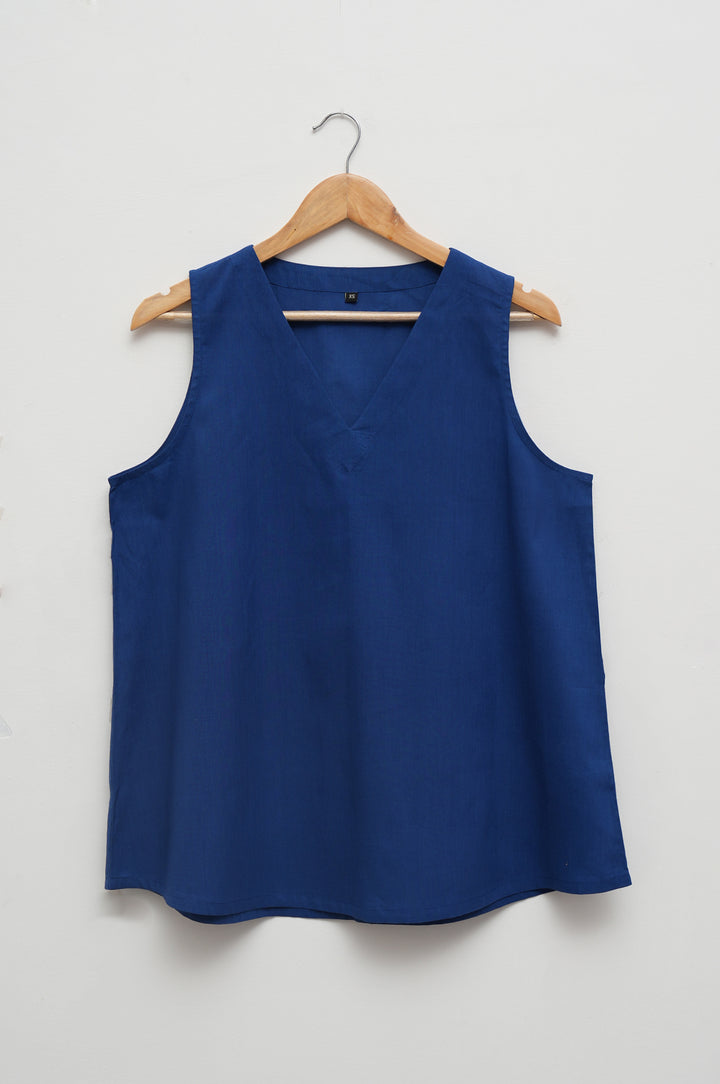 Indigo Pebble Cotton Shirt