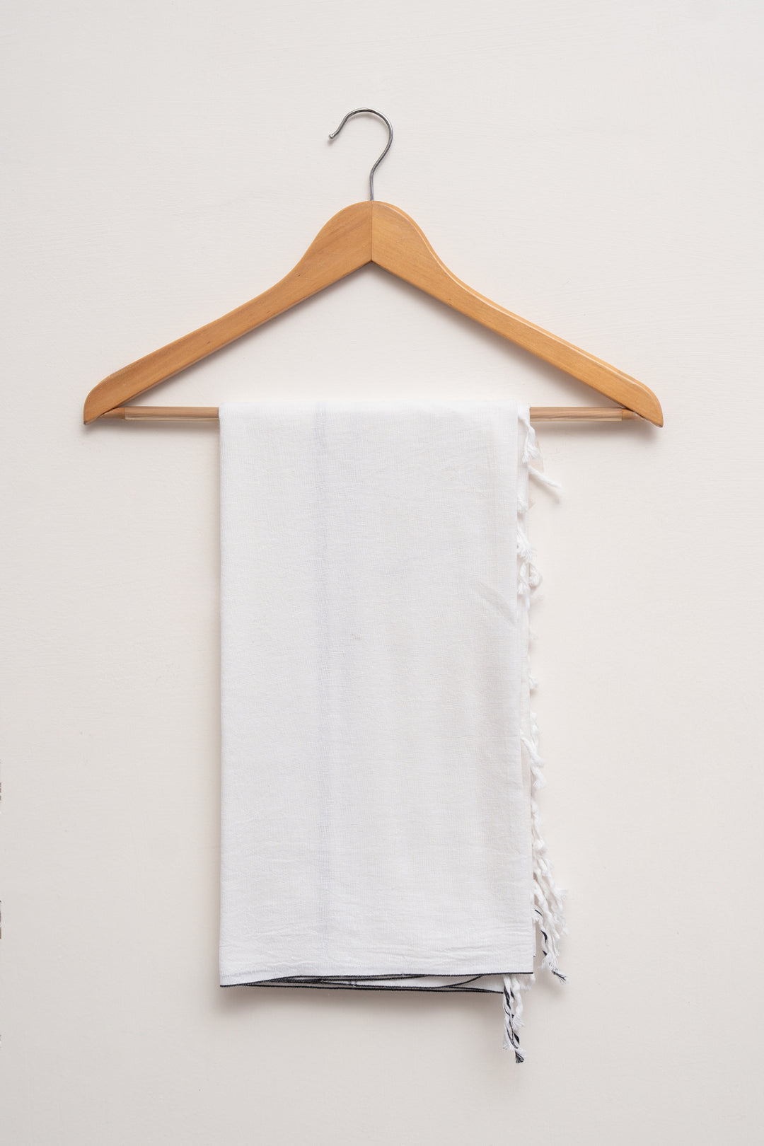 Handwoven Cotton Towel with Signature Black Selvedge