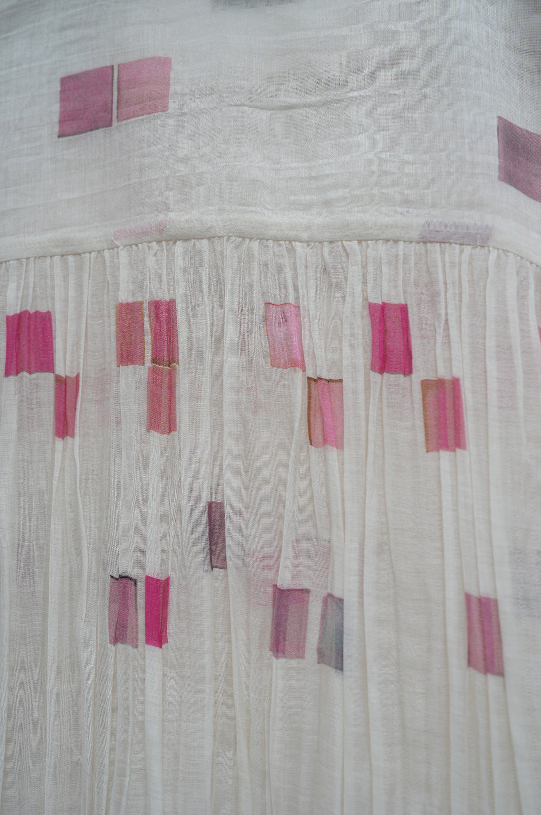 Blush Pixel Printed Chanderi Dress