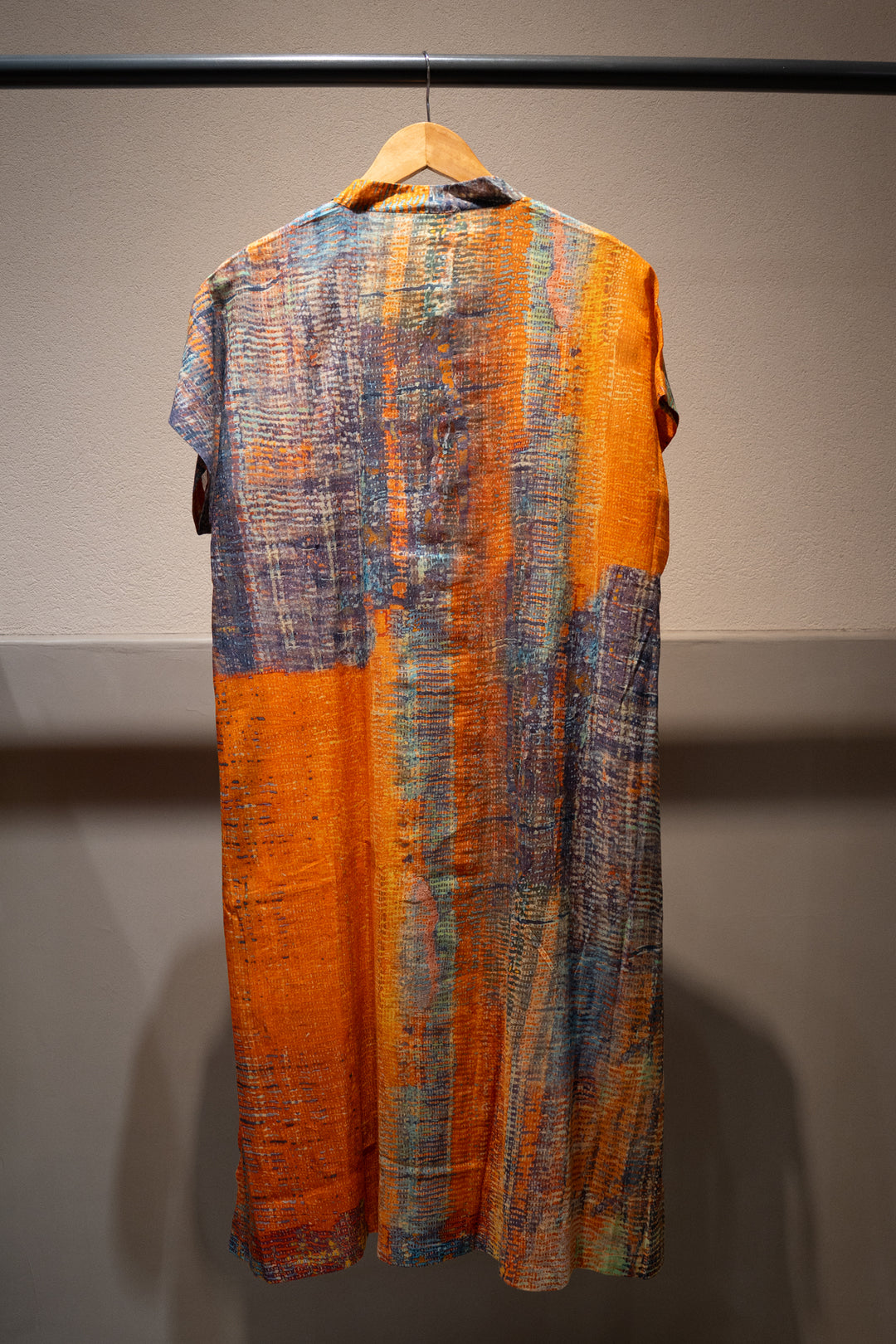 Sunset Haze Printed Pintuck Dress