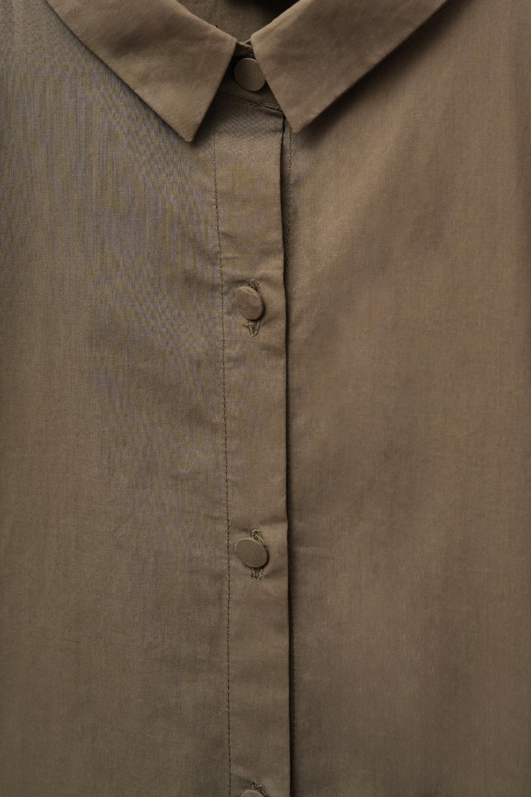 Brown Cotton Shirt Dress