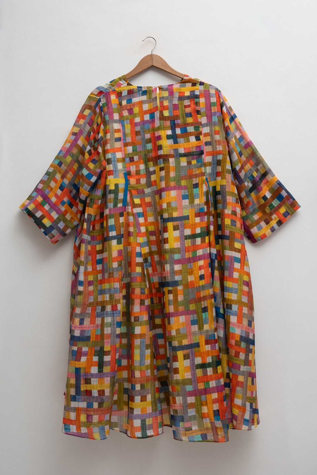 Multicolour Chanderi Dress with Slip