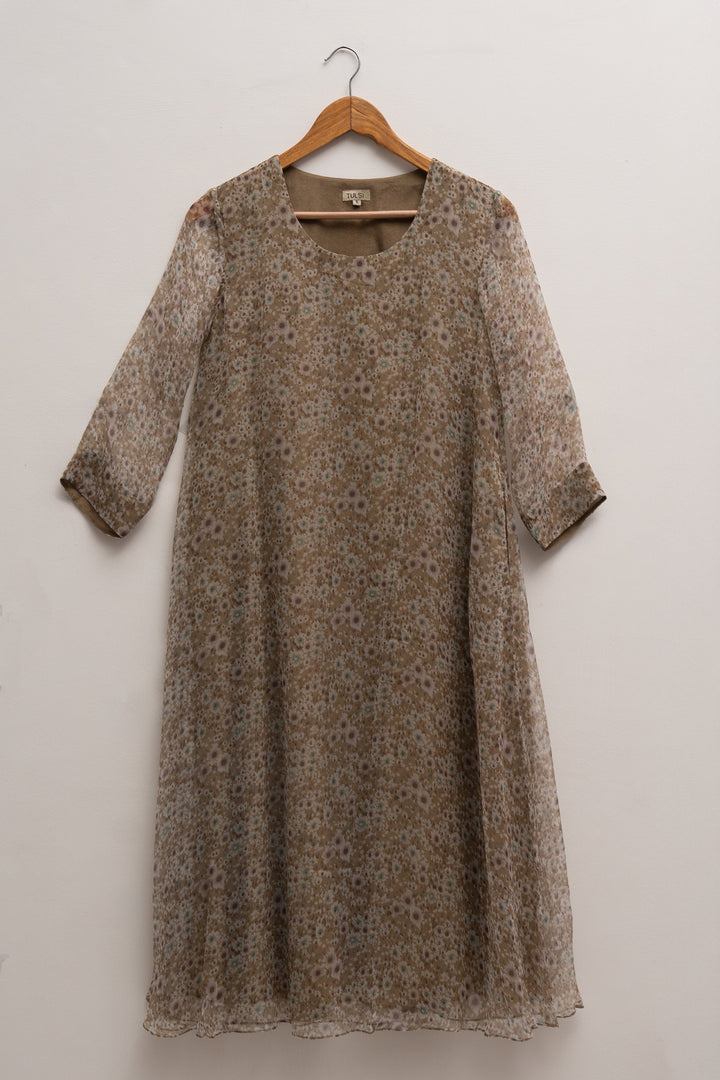 Veg Blossom Printed Chiffon Kurta