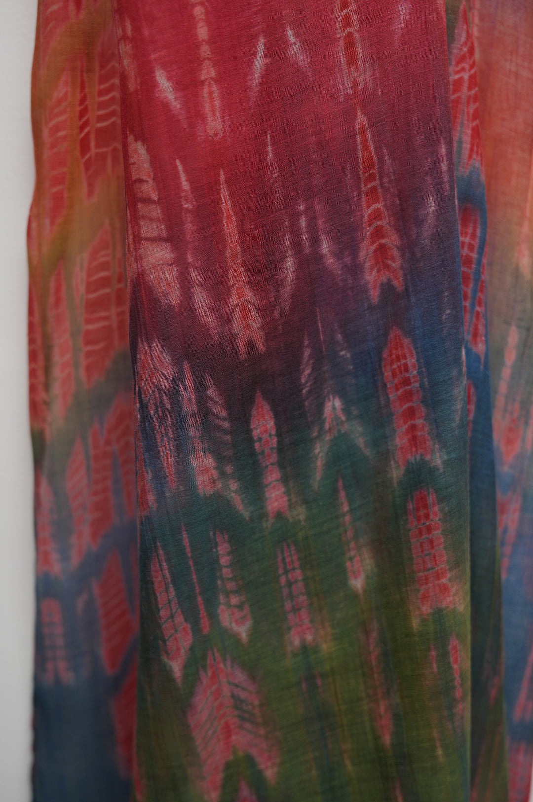 Multicolour Shibori Chanderi Dupatta