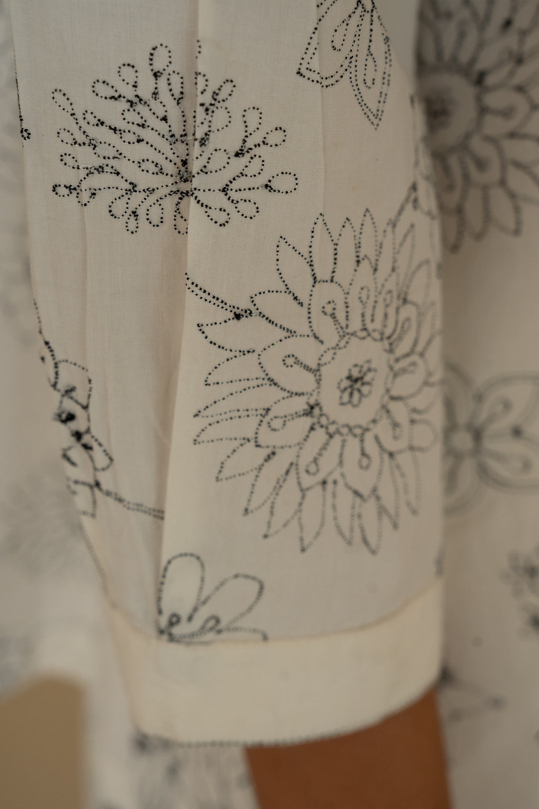 Natural Embroidered Cotton Shirt