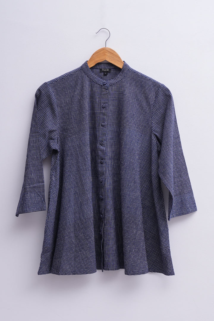 Navy Cotton Linen Shirt
