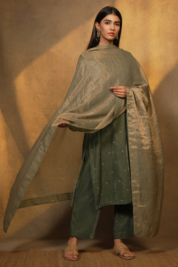 Green Tissue Dupatta