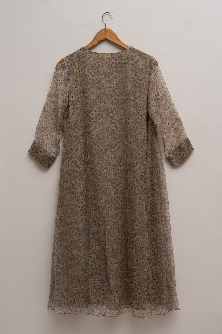 Veg Blossom Printed Chiffon Kurta