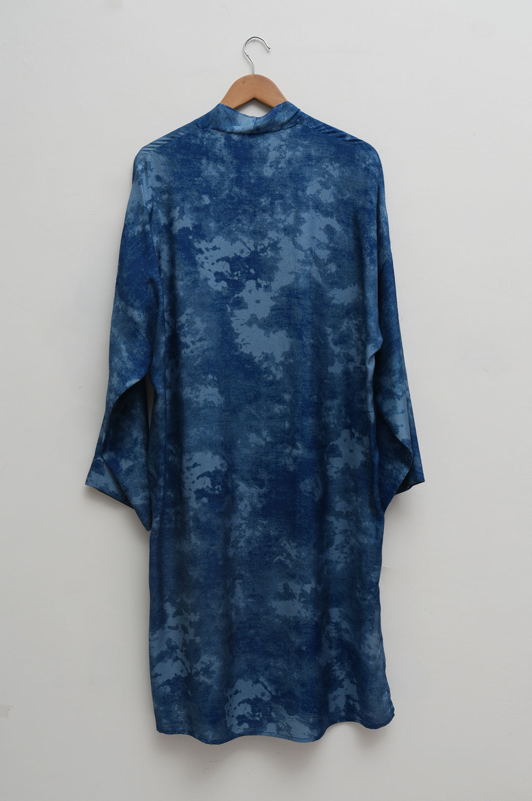 Blue Mist Printed Cotton Silk Tunic