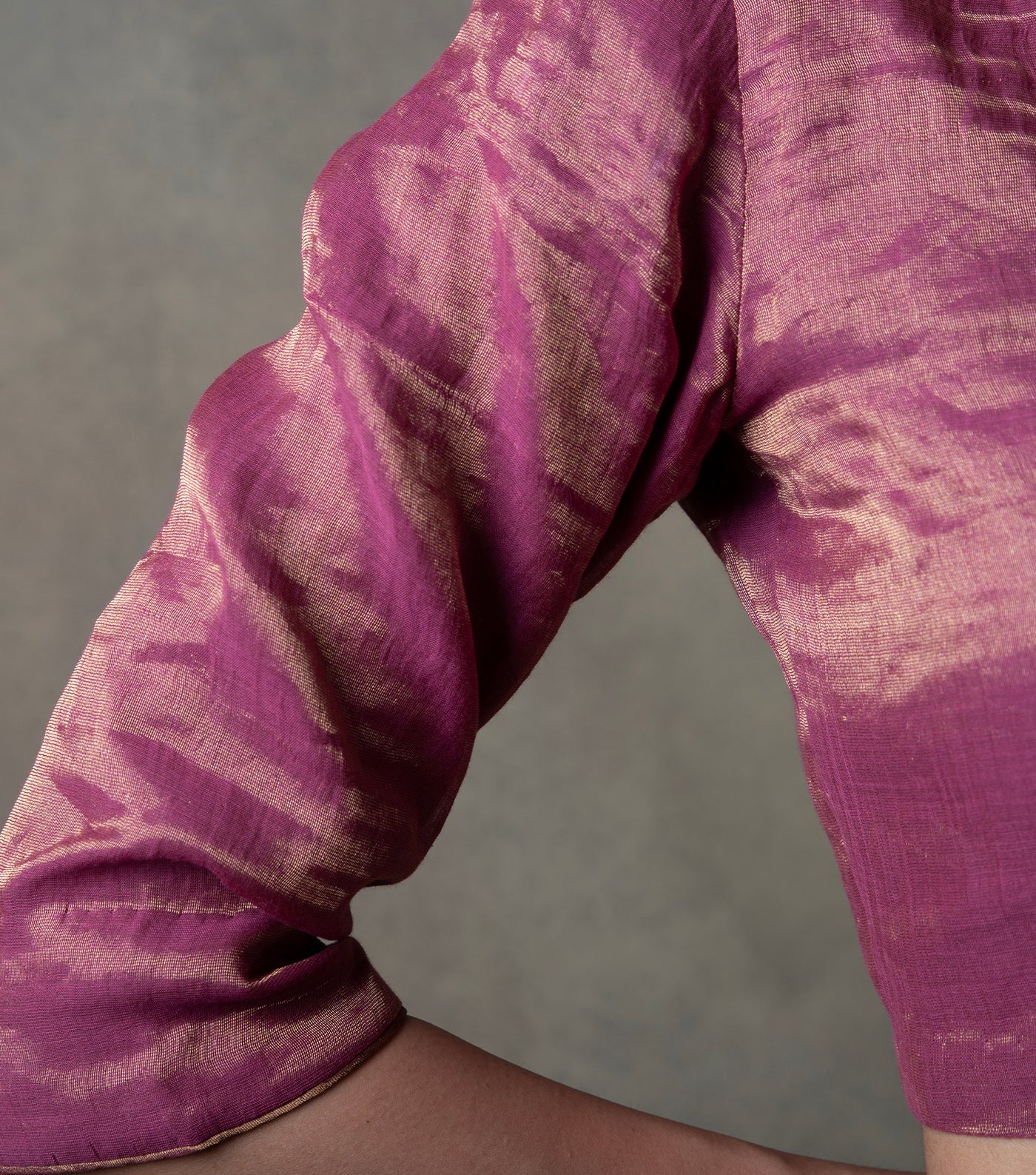 Purple Solid Tissue Blouse