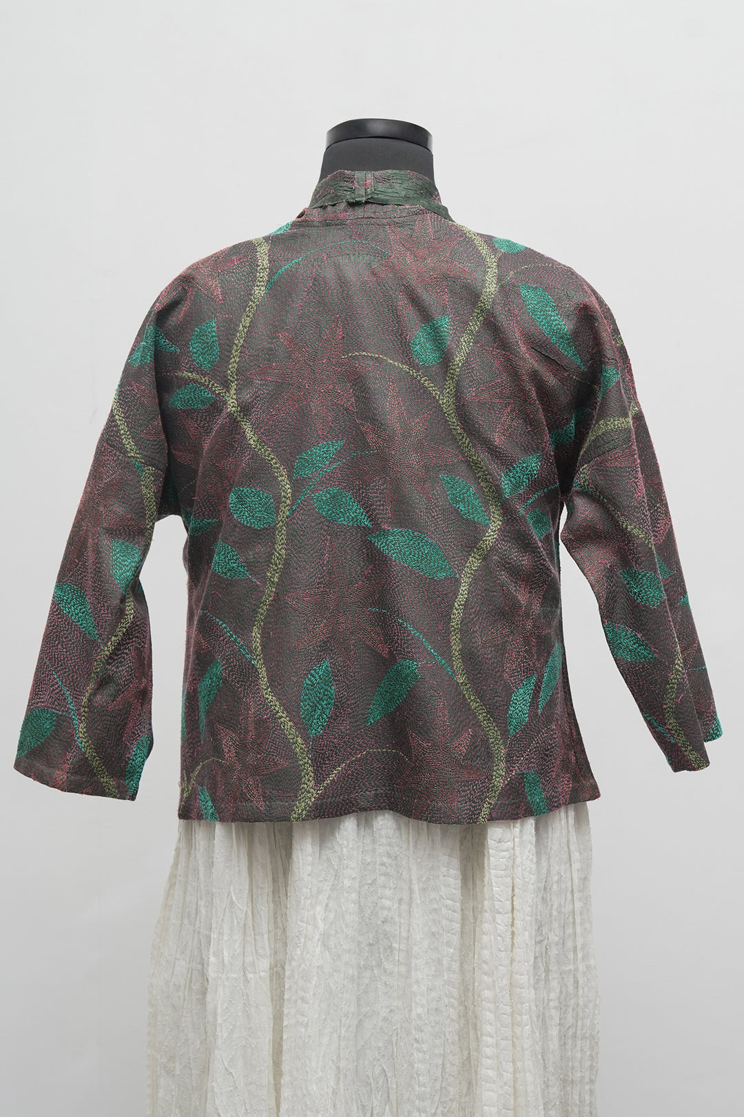 Multicolor Silk Kantha Overlay