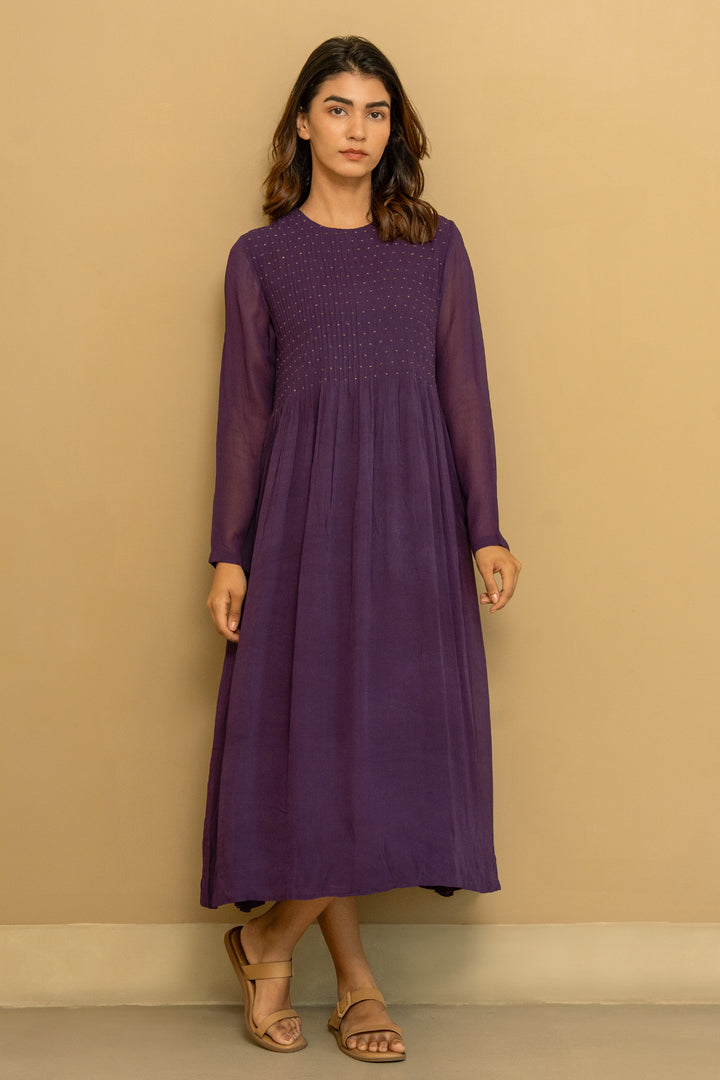Purple Georgette Dress