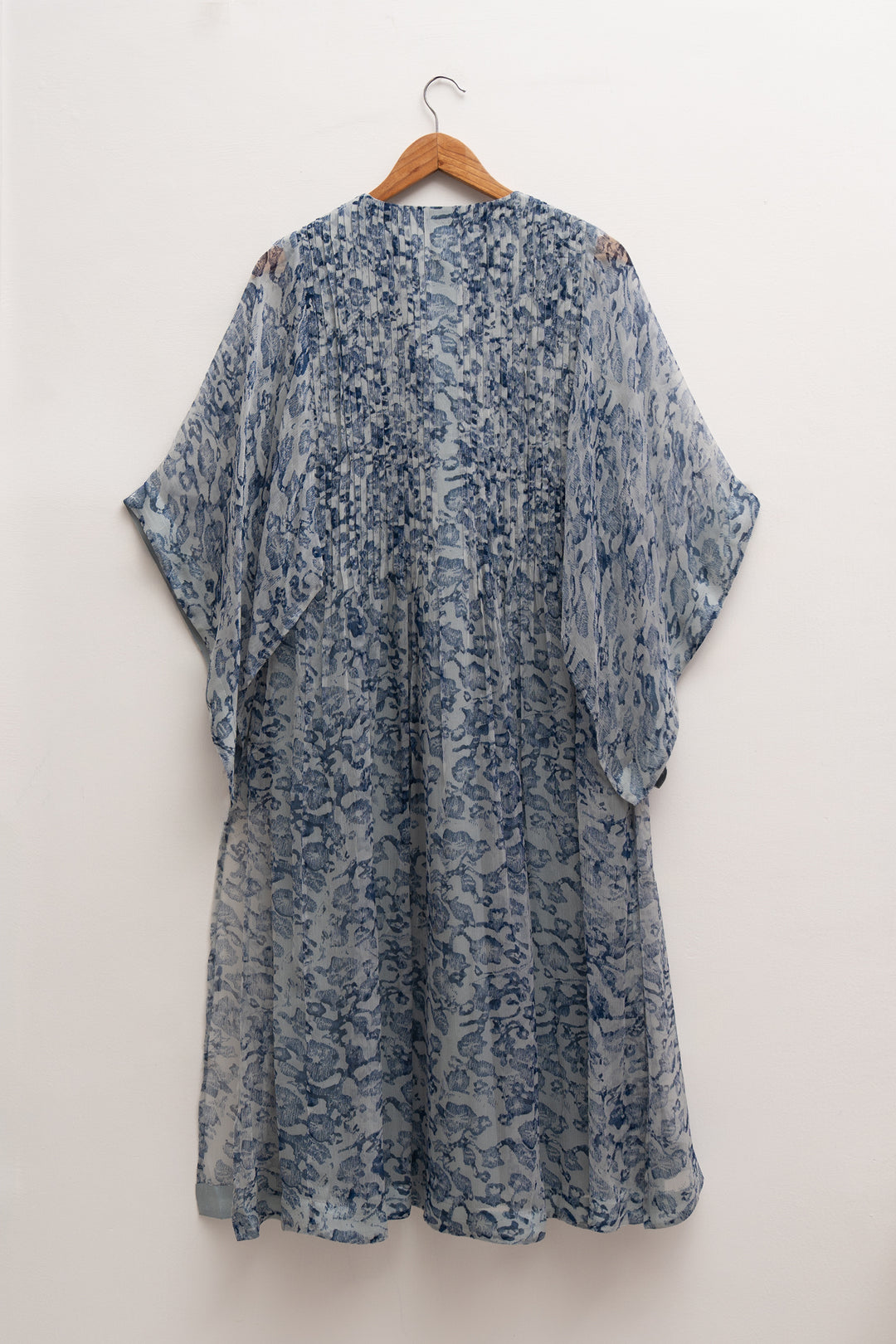 Grey Chiffon Printed Kurta