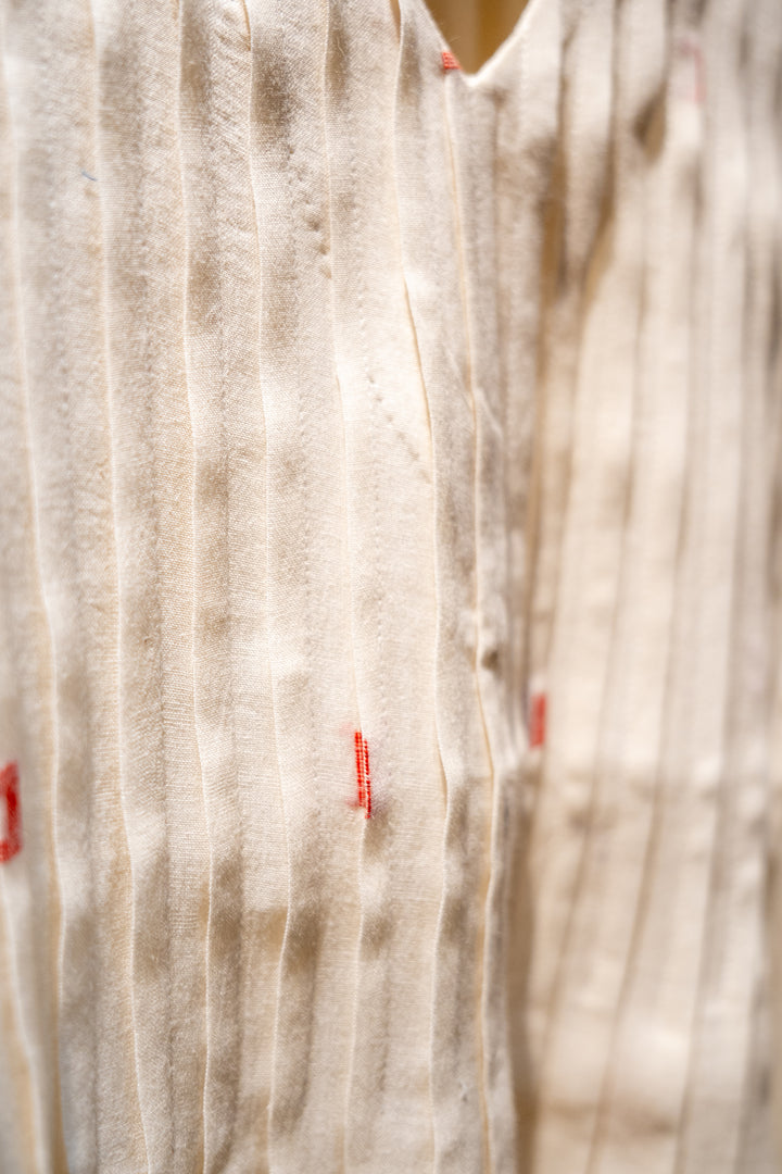 Natural Jamdani Woven Kurti
