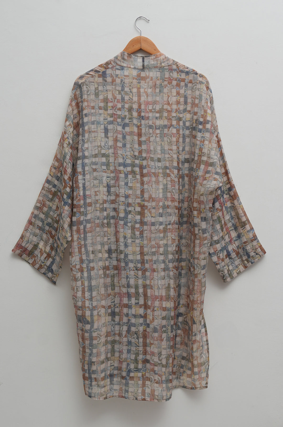 Mosaic Print Chanderi Tunic With Slip