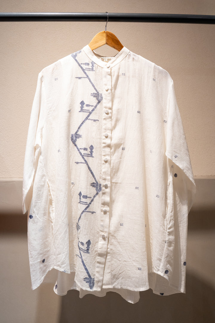 Natural Jamdani Woven Shirt