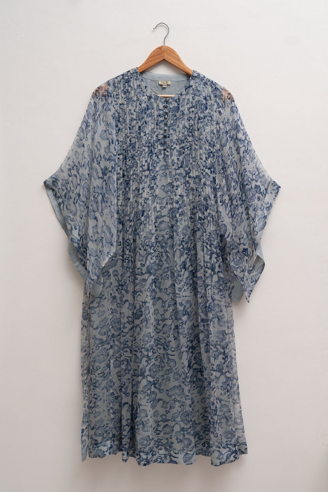Grey Chiffon Printed Kurta