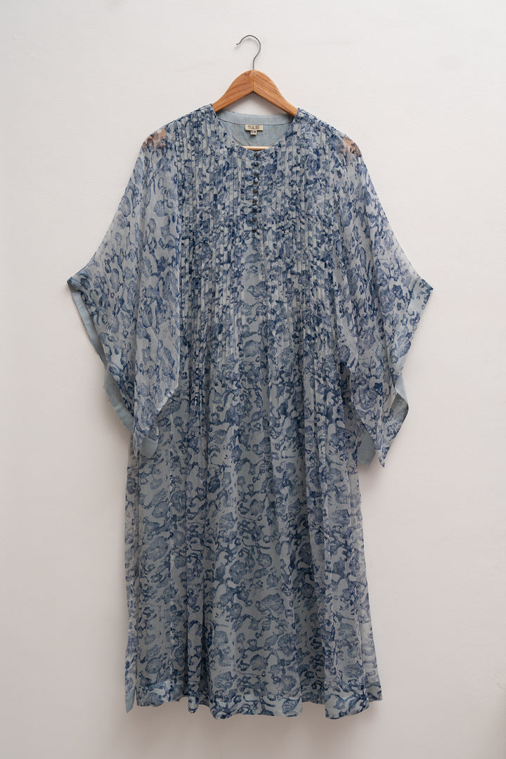 Grey Chiffon Printed Kurta