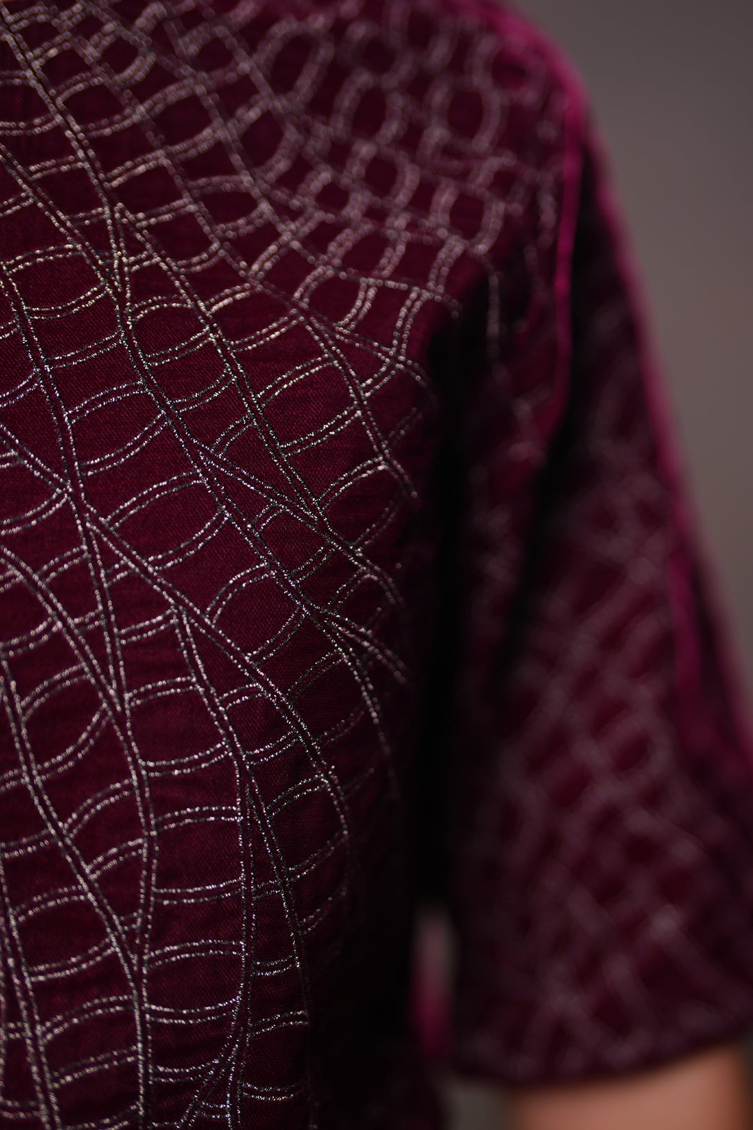 Maroon Zari Embroidered Blouse
