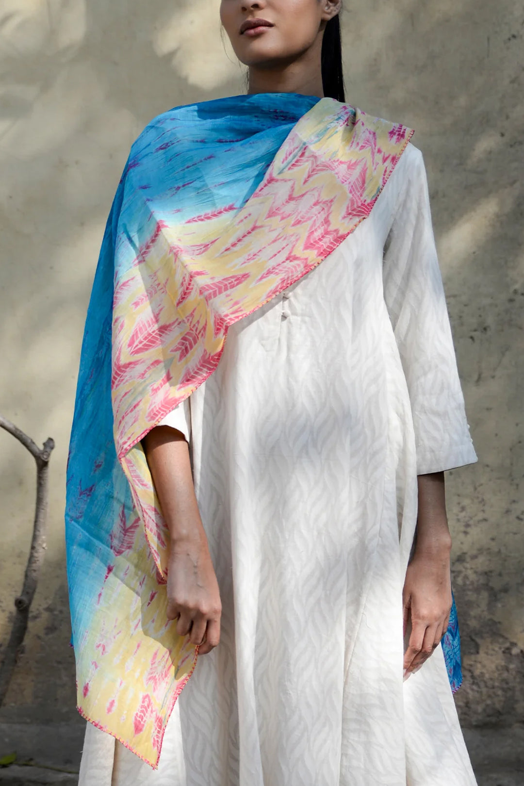 Dual Tone Shibori Dupatta