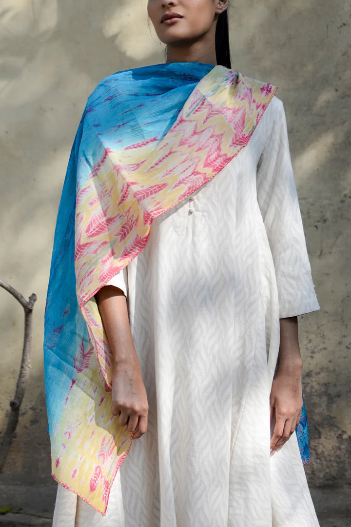 Dual Tone Shibori Dupatta