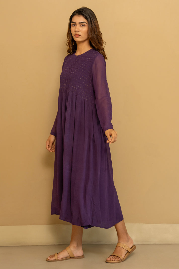 Purple Georgette Dress