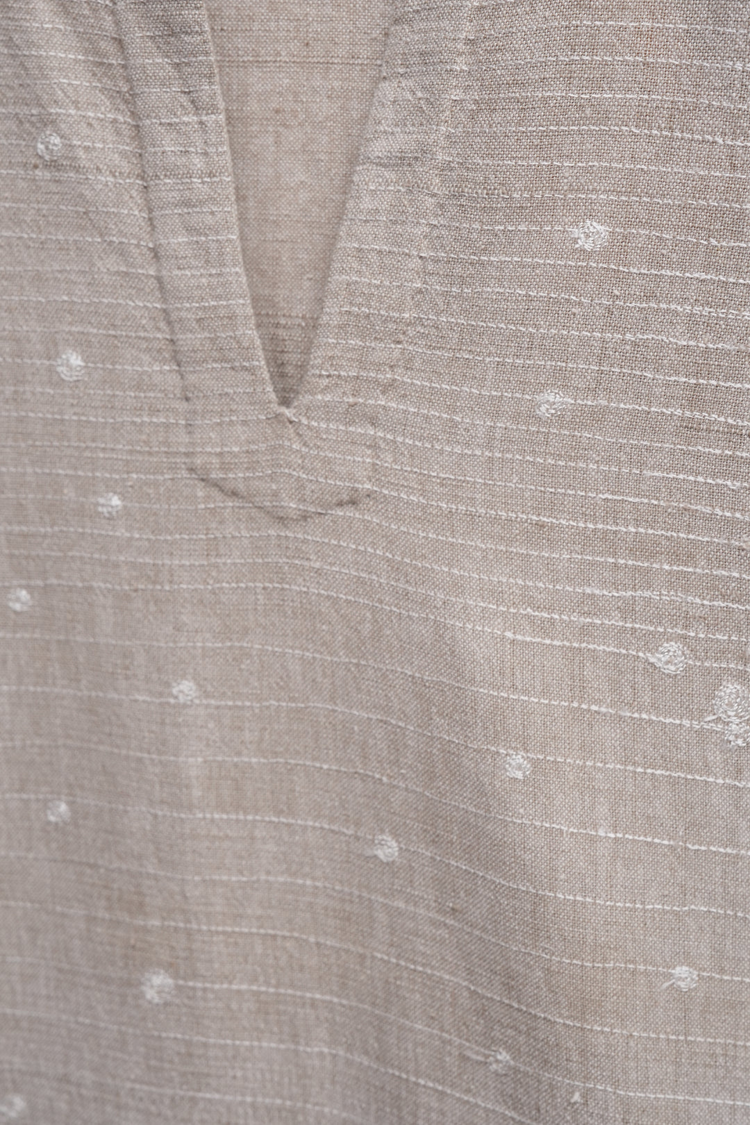 Beige khadi kurta