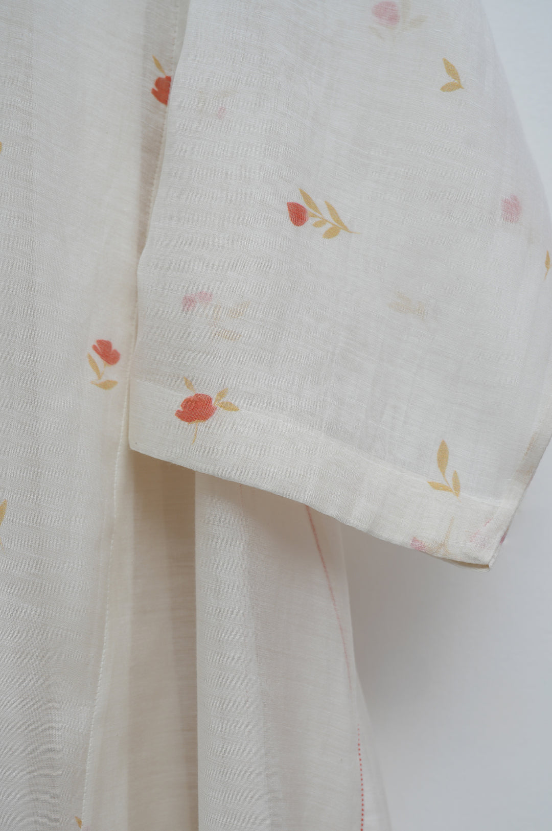 Natural Bloom Printed Chanderi Choga With Slip