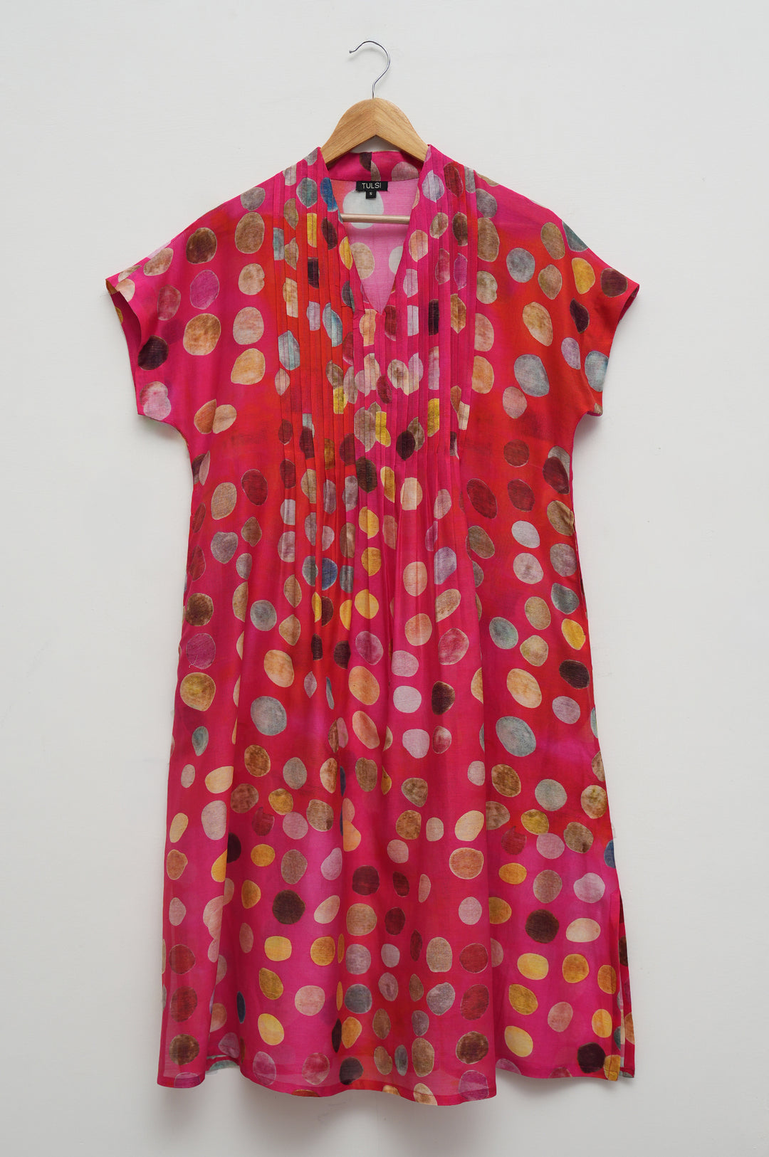 Berry Chanderi Dress