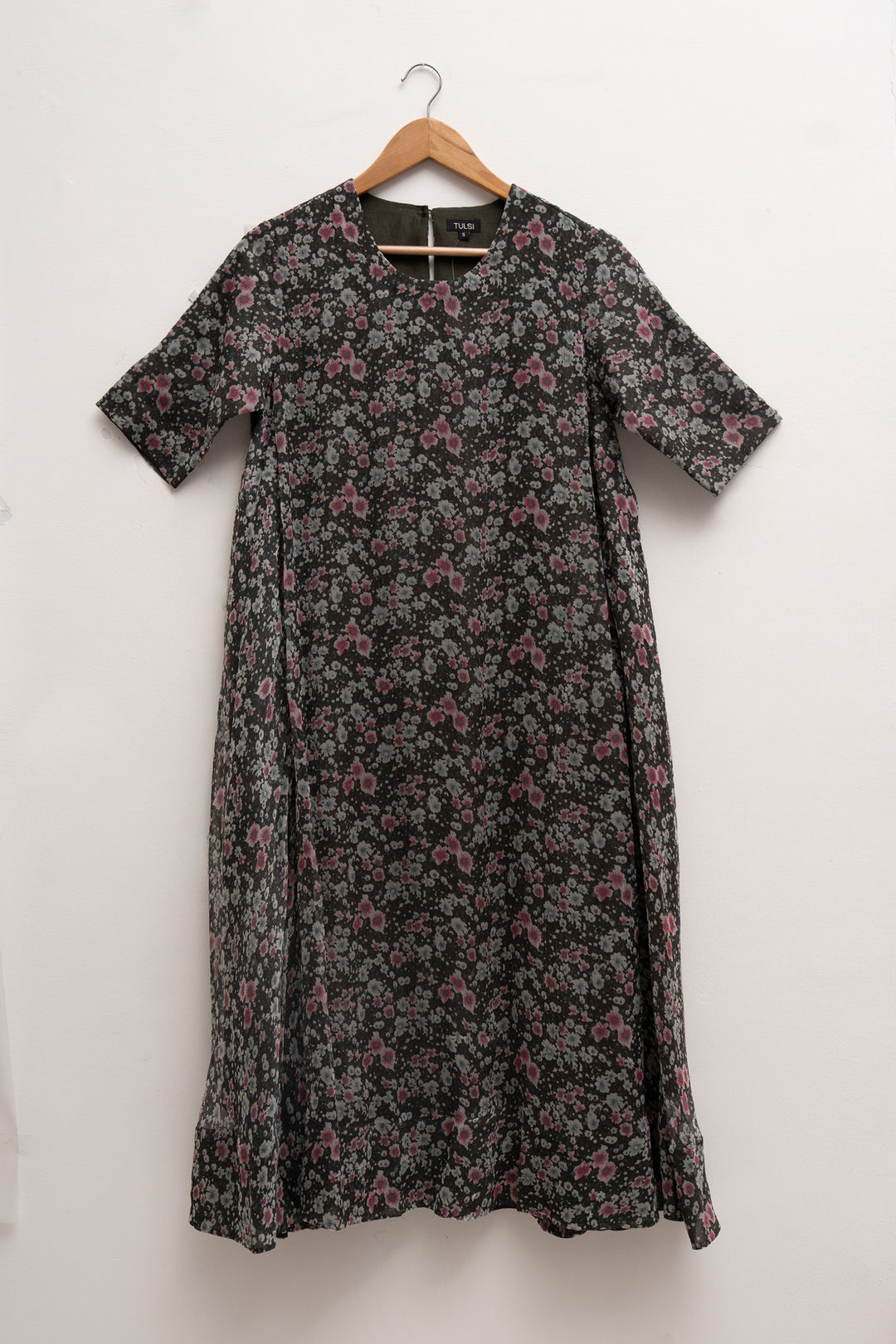 Charcoal Blossom Chiffon Printed Kurta