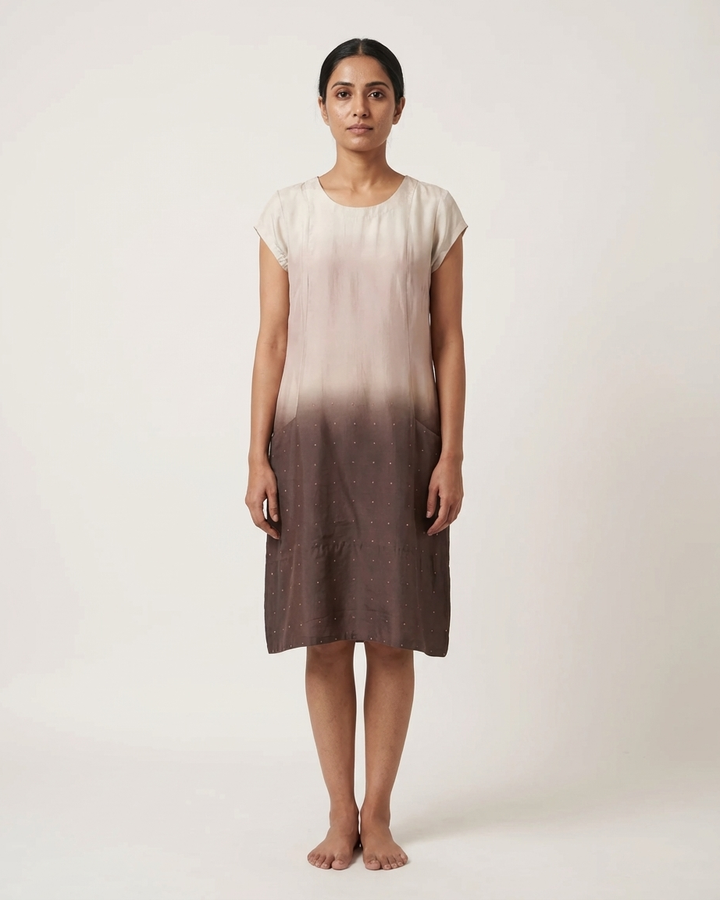 Pink Brown Ombre Kurta