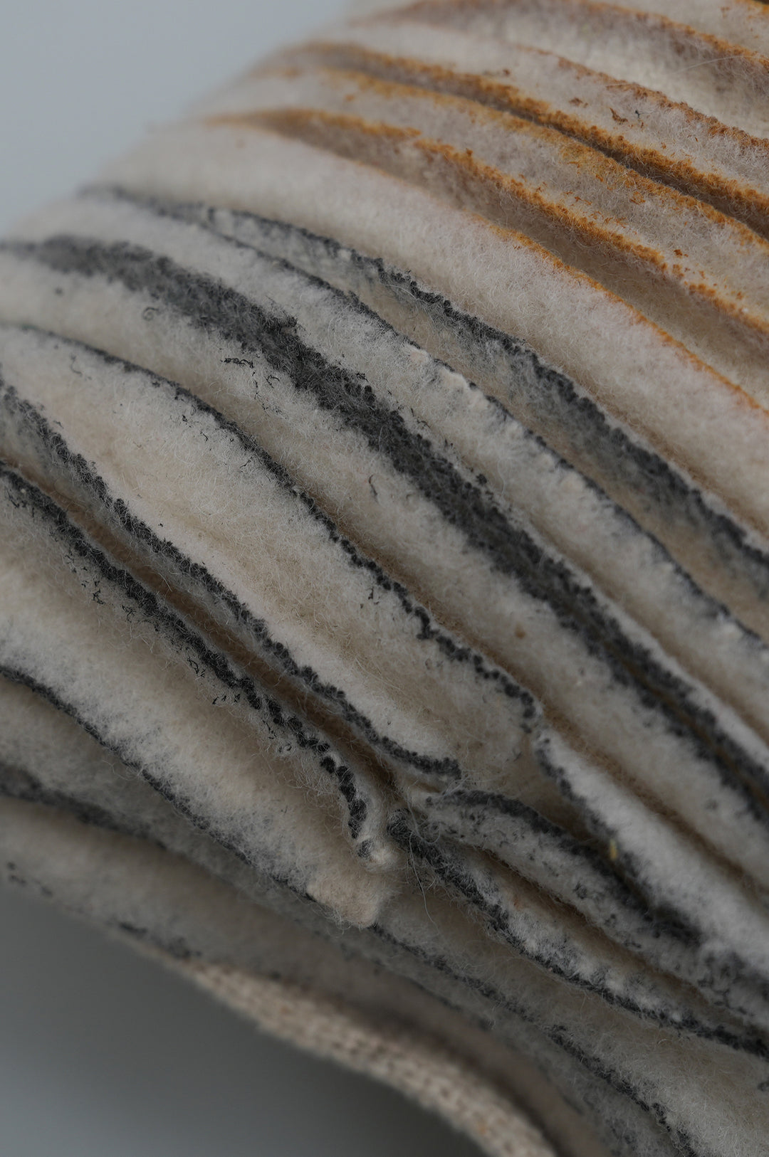 Rustic Striped Felt Cushion Cover