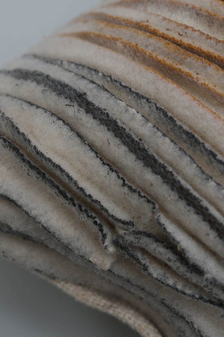 Rustic Striped Felt Cushion Cover